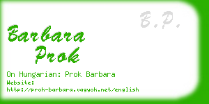 barbara prok business card